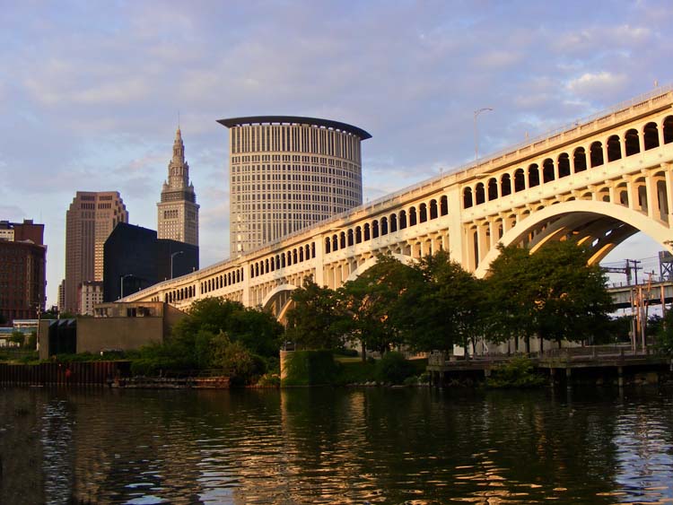 Detroit-Superior Bridge to the Warehouse District from Ohio City